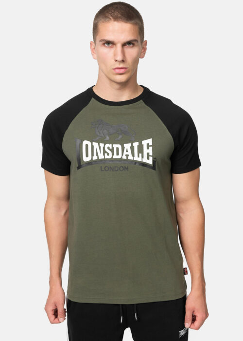camiseta de hombre regular fit olive/negro/blanco
