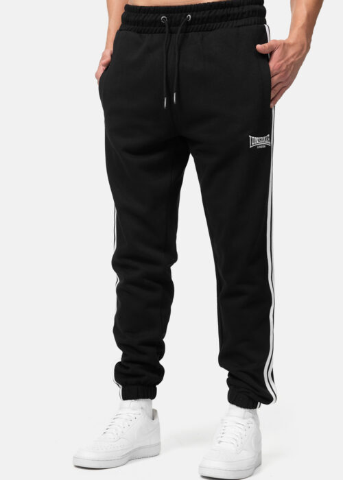 pantalón de hombre de chándal regular fit negro/blanco