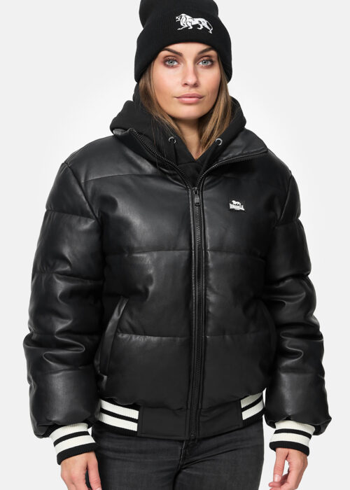 chaqueta de mujer de invierno negro/blanco