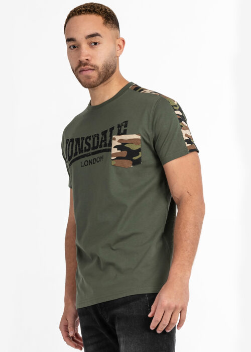 camiseta de hombre regular fit olive/negro