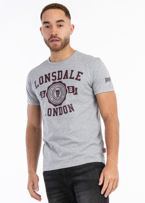 camiseta de hombre regular fit marl gris/oxblood