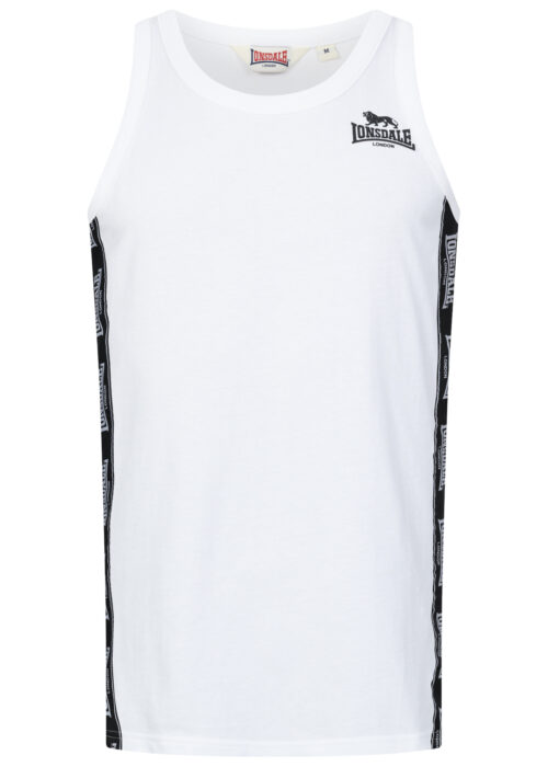camiseta de hombre de tirantes regular fit blanco/negro