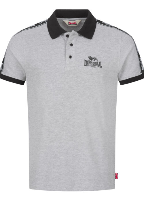 hombre polo regular fit marl gris/negro/blanco