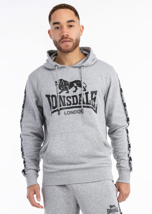 sudadera de hombre con capucha regular fit marl gris/negro/blanco