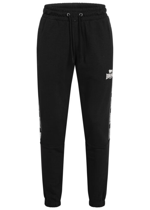 pantalón de hombre de chándal regular fit negro/blanco