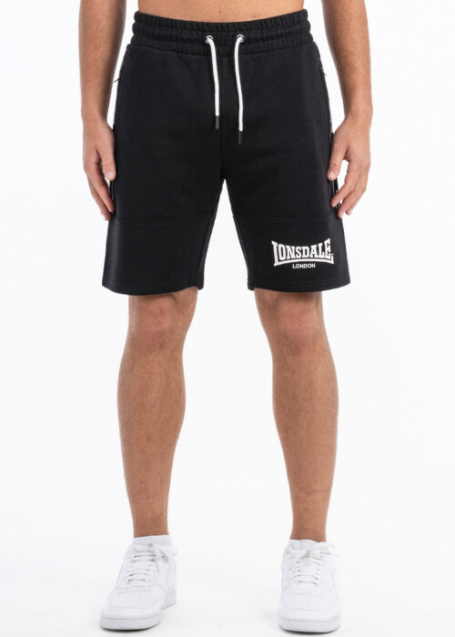 hombre pantalones cortos regular fit negro/blanco