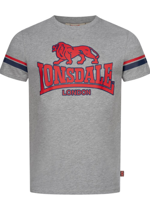 camiseta de hombre regular fit marl gris/azul marino/rojo