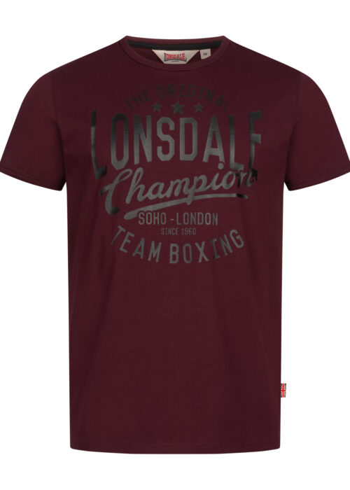 camiseta de hombre regular fit oxblood/negro