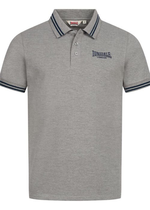 hombre polo regular fit marl gris/azul marino