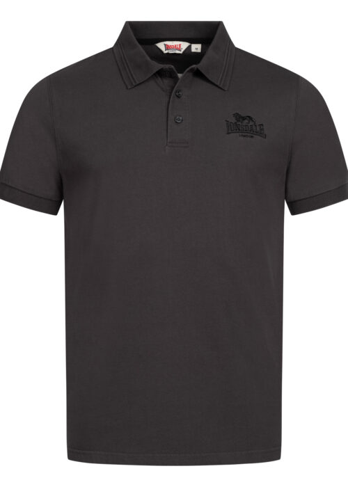 hombre polo regular fit anthracite/negro