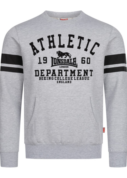 hombre cuello redondo sudadera regular fit marl gris/negro