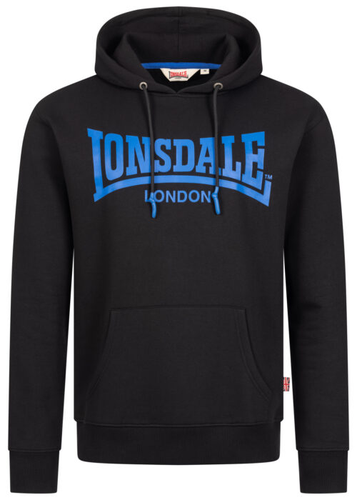 sudadera de hombre con capucha regular fit negro/azul