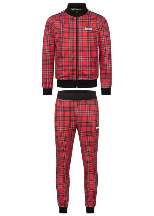 hombre chándal slim fit rojo/negro/blanco/tartan