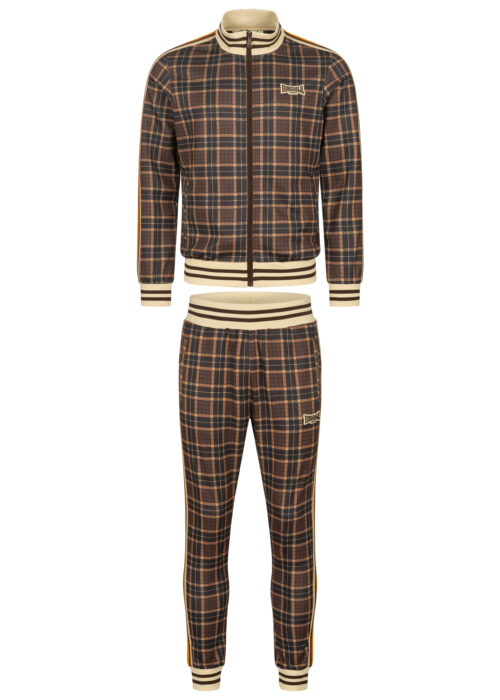 hombre chándal slim fit brown/ecru/orange