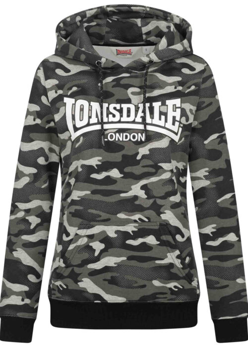 sudadera de mujer con capucha camo gris