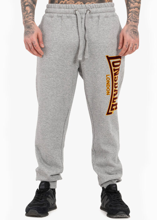 pantalón de hombre de chándal regular fit marl gris/oxblood/yellow