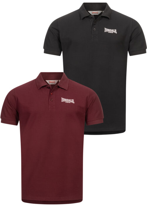 hombre polo regular fit pack doble negro/oxblood