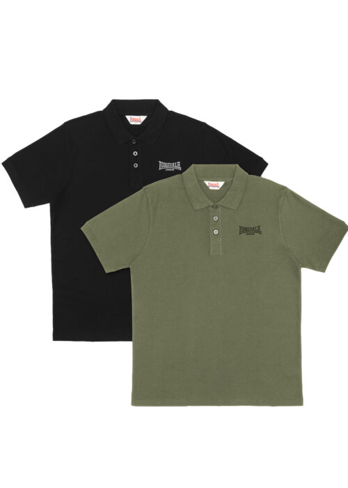 hombre polo regular fit pack doble negro/olive