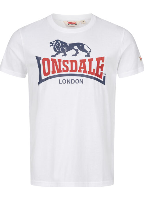 camiseta de hombre regular fit blanco/azul marino/rojo