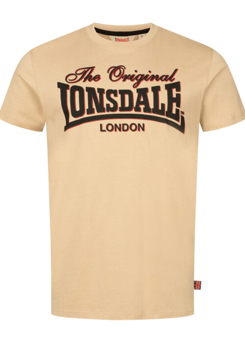 camiseta de hombre regular fit sand/negro/rojo