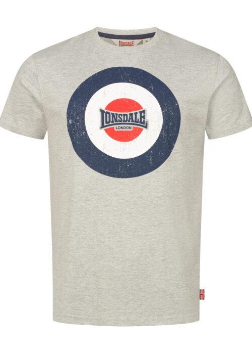 camiseta de hombre regular fit marl gris/azul marino/blanco