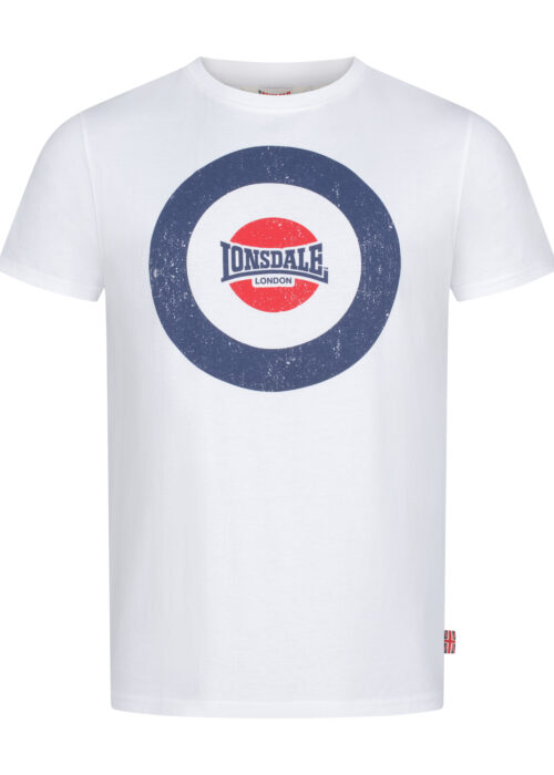 camiseta de hombre regular fit blanco/azul marino/rojo