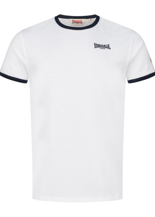 camiseta de hombre regular fit blanco/azul marino