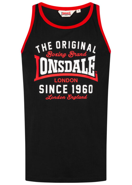 camiseta de hombre de tirantes regular fit negro/rojo/blanco