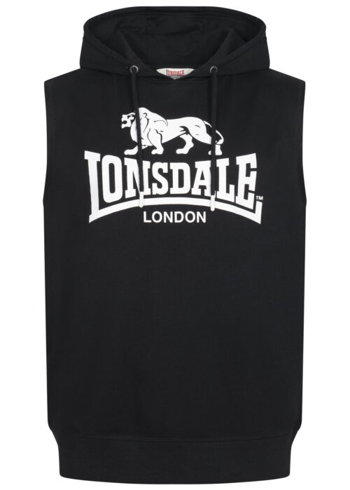 hombre ärmelloses sudadera con capucha regular fit negro/off blanco