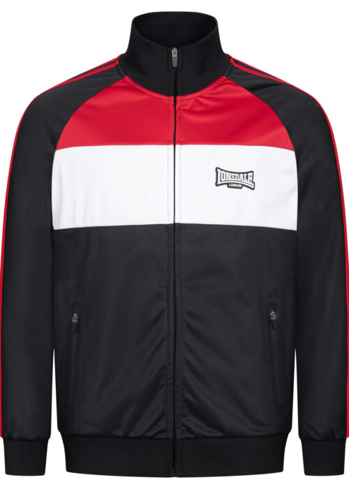chaqueta de hombre de entrenamiento regular fit negro/dark rojo/blanco