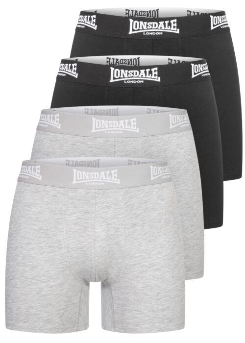 hombre boxershorts 4er pack negro/marl gris