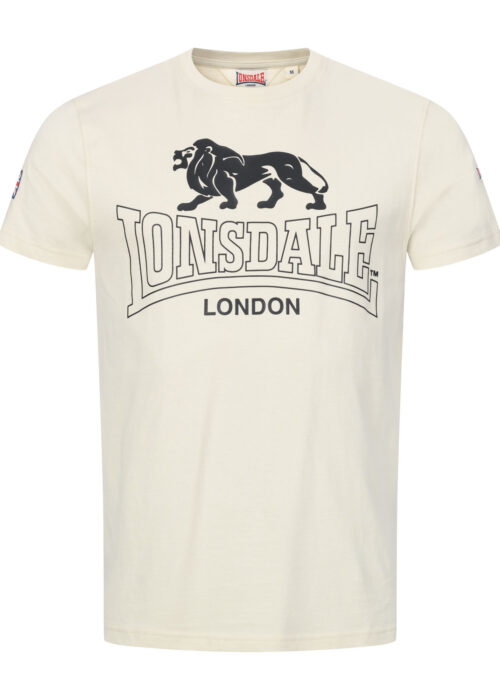 camiseta de hombre regular fit beige/negro