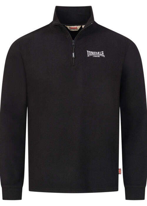 sudadera de hombre con viertelreißverschluss regular fit negro/blanco