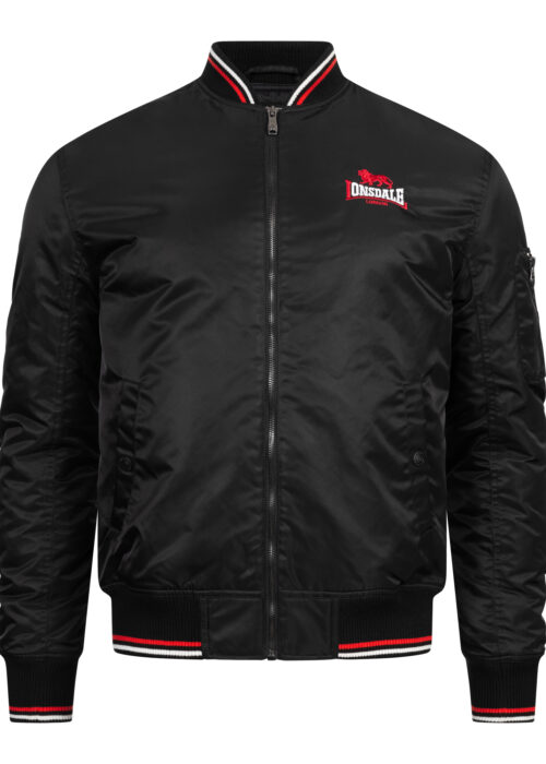 chaqueta de hombre slim fit negro/rojo/blanco