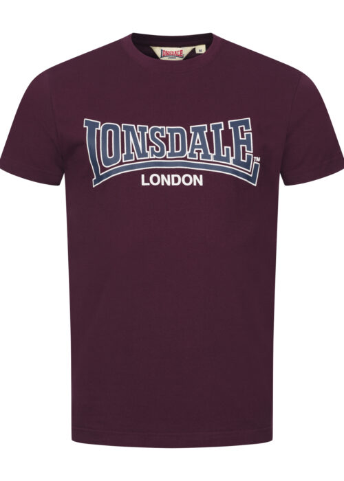 camiseta de hombre regular fit oxblood/dark azul marino/ecru