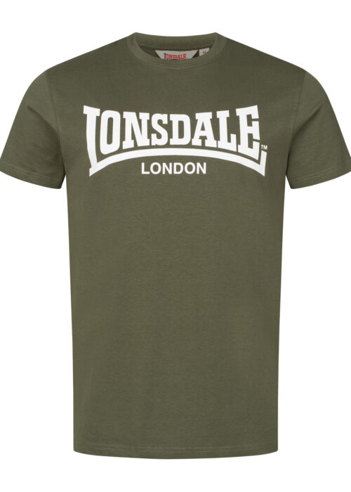 camiseta de hombre regular fit olive/blanco