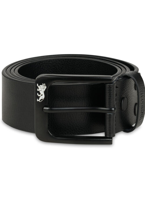 unisex cuero gürtel negro