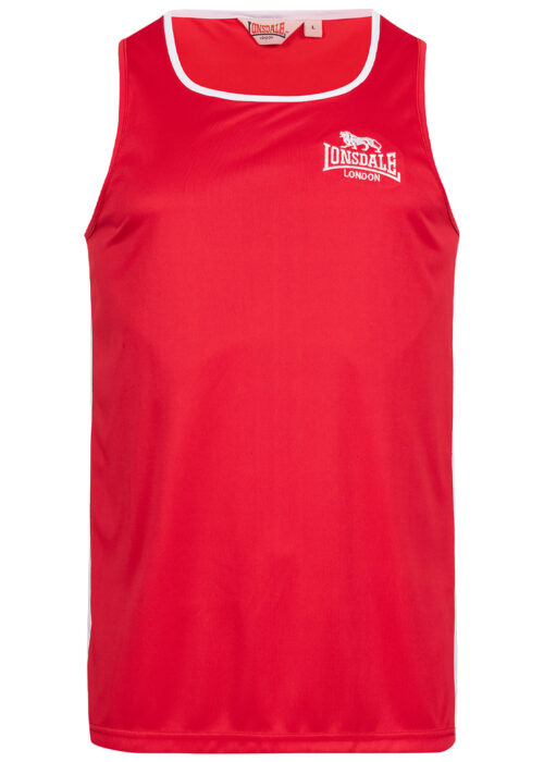 camiseta de hombre de tirantes rojo