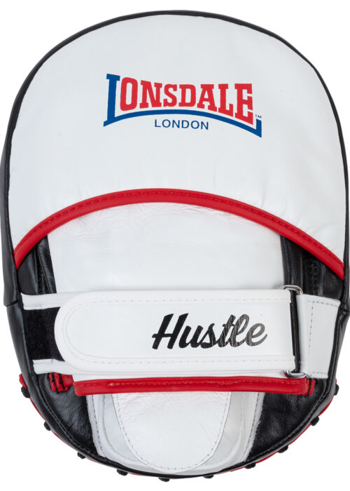 handpratzen de cuero negro/blanco/rojo