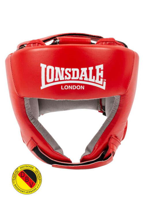 contest kopfschutz de cuero rojo