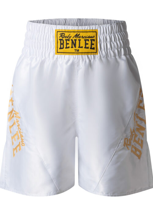 pantalón de hombre de boxeo blanco/gold