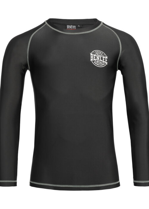 hombre langärmeliges camiseta técnica deportiva slim fit negro