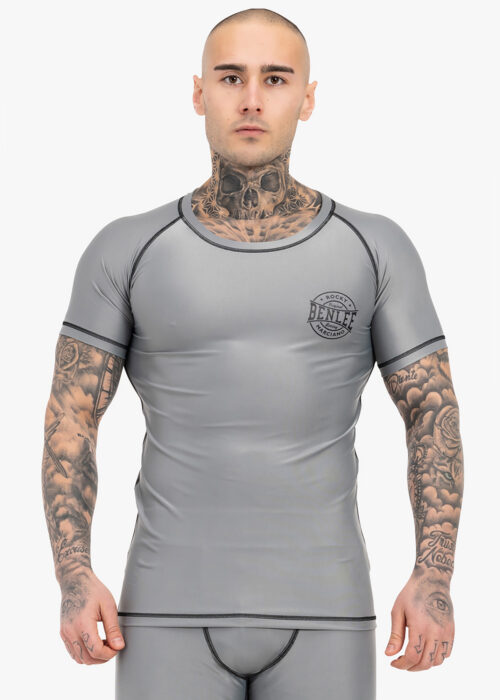 camiseta de hombre técnica slim fit gris/negro
