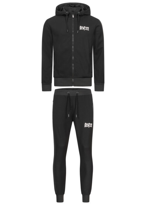 hombre chándal con capucha slim fit negro