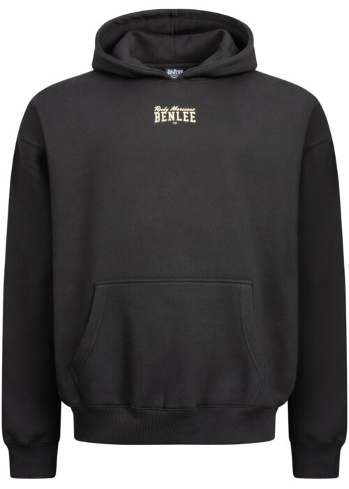 sudadera de hombre con capucha oversize negro/yellow