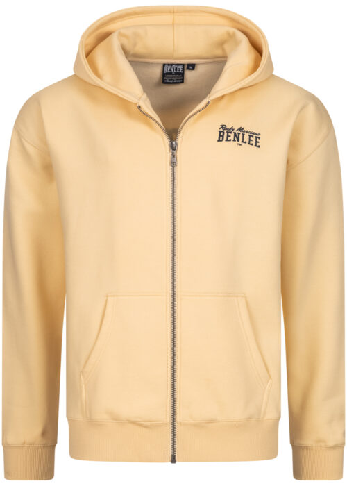 chaqueta de hombre sudadera con capucha con cremallera oversize beige/dark azul marino