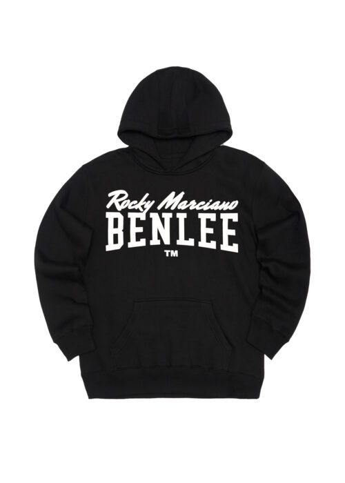 sudadera de hombre con capucha regular fit negro/blanco