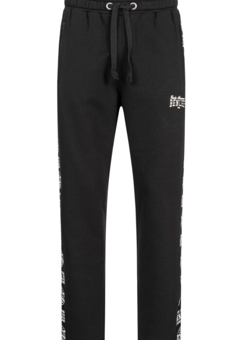 pantalón de hombre de chándal regular fit negro/blanco