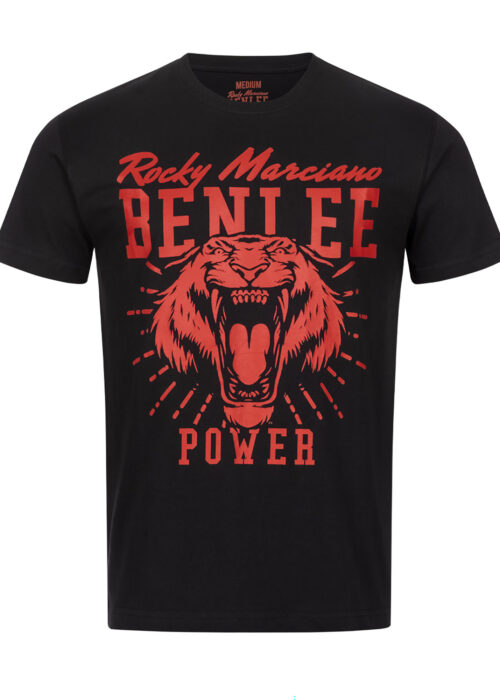 camiseta de hombre regular fit negro/rojo