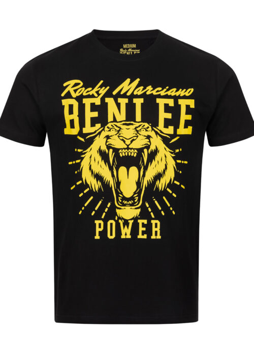 camiseta de hombre regular fit negro/yellow